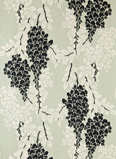 Tapete Wisteria - Vert de Terre/ Joa's White/ Off-Black