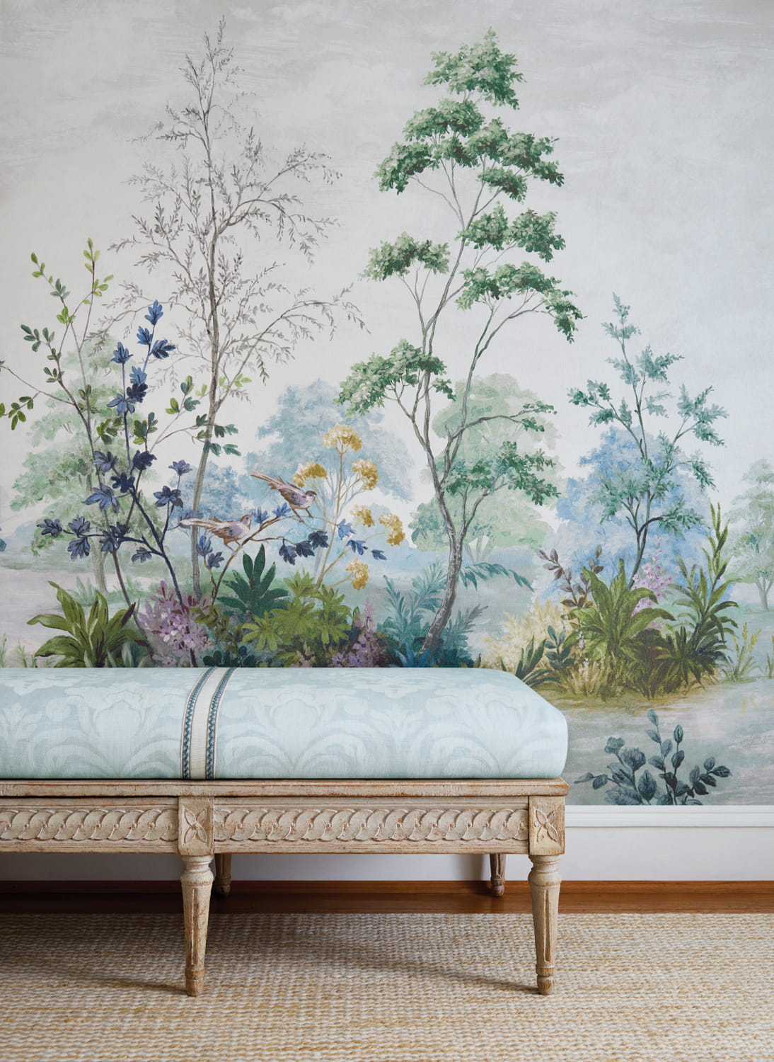 Wandbild Cumbria - Pale Blue and Green on Pearl