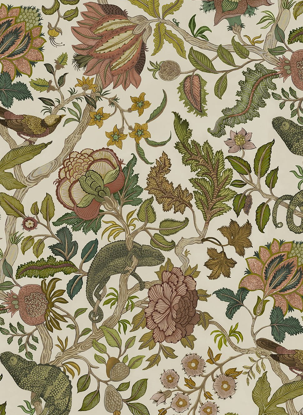 Tapete Chameleon Trail - Dusty Pinks and Olive
