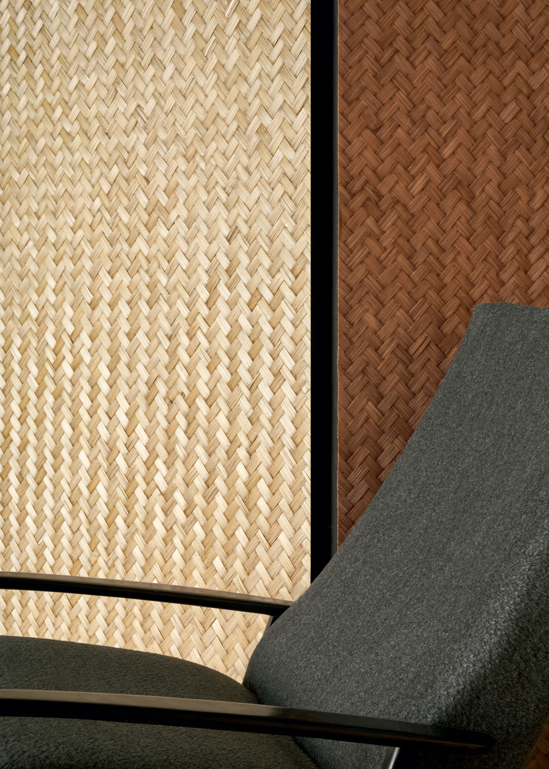 Tapete Bambou Petit Chevron - Naturel