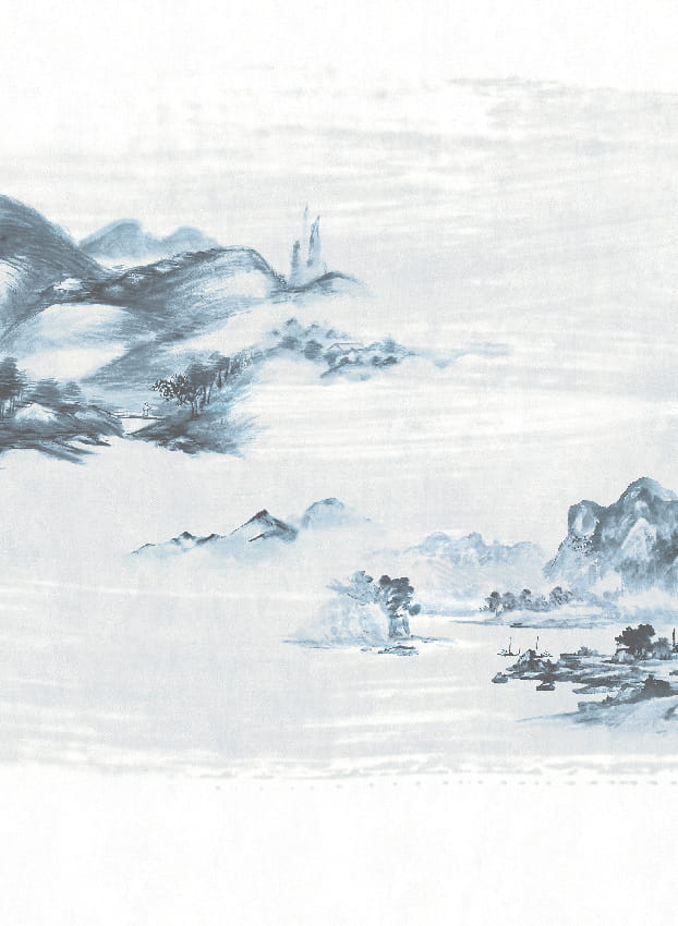 Wandbild Kawa - Blue Panel 3