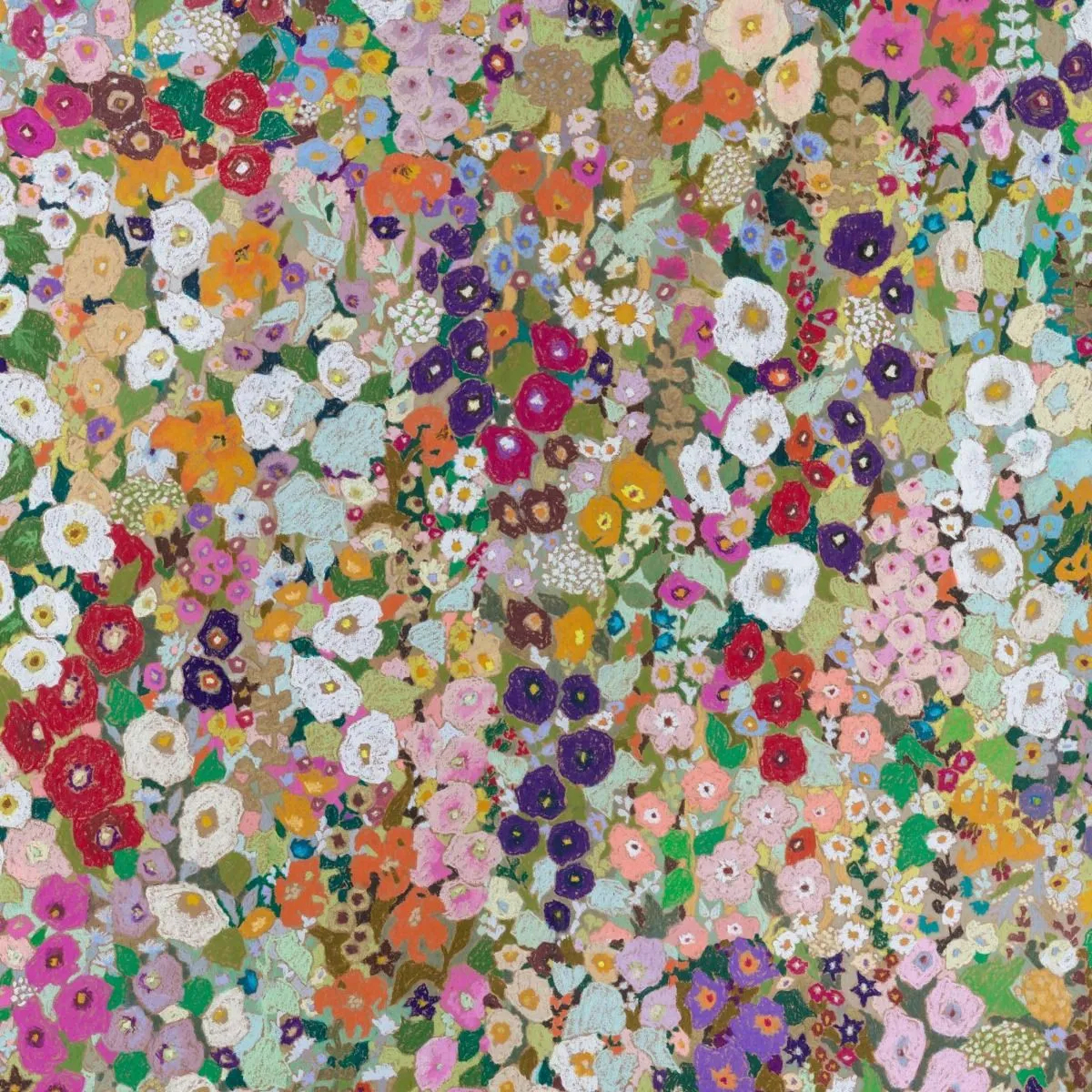 Wandbild Hollyhocks - Spring