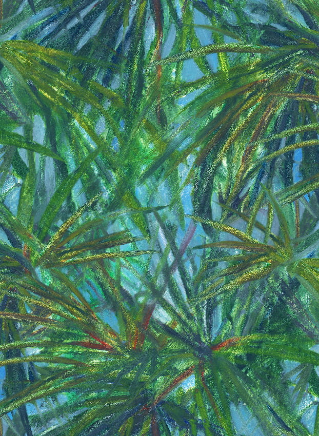 Wandbild Matira - Green Panel 6
