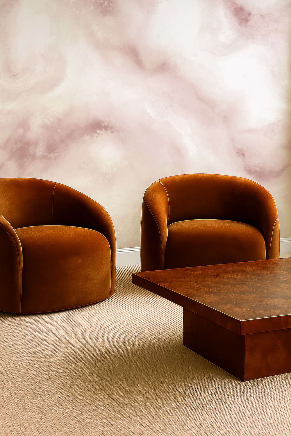 Wandbild Viento - Blush