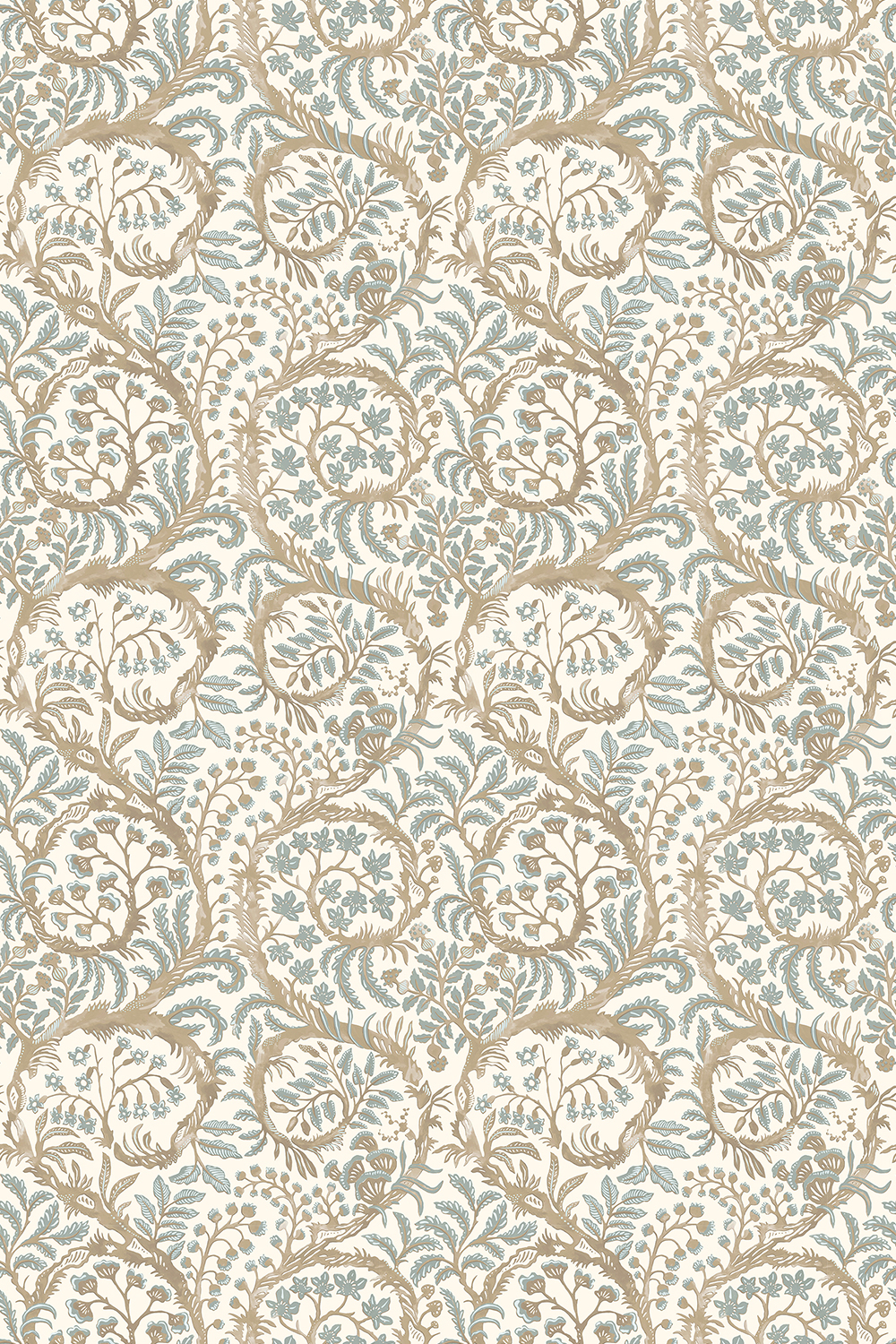 Tapete Butterrow - Soft Blue and Brown