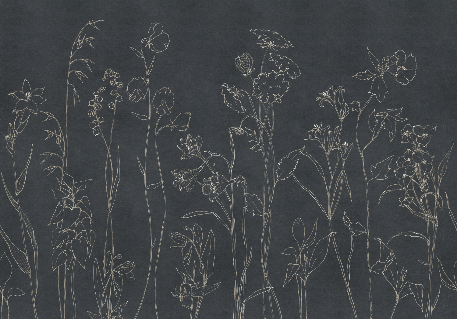 Wandbild Countryside - Black