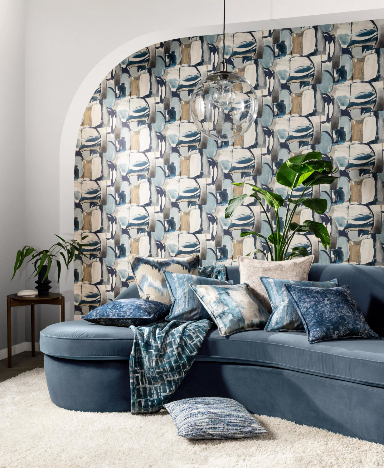 Tapete Figura - Denim/ Linen
