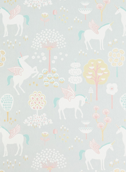 Tapete True Unicorns - Soft Grey/ Gold/ Pink/ Turquoise/ Yellow/ White