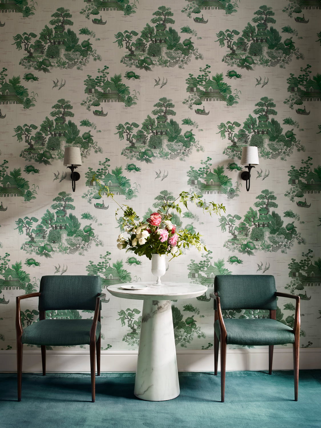 Tapete Floating Palace Linen - Jade