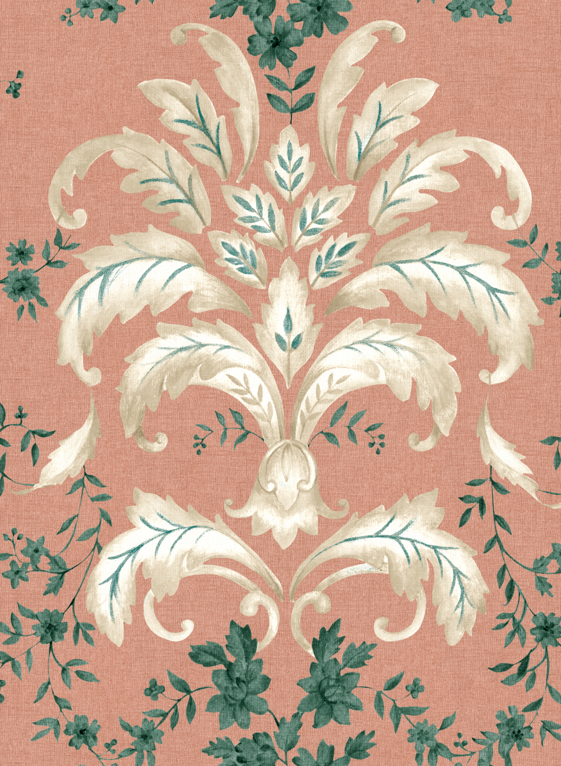 Tapete French Damask - Peach