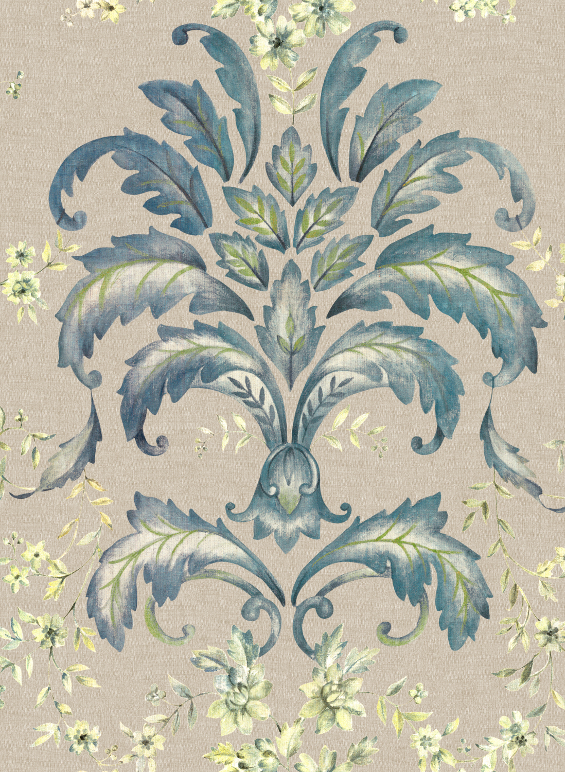 Tapete French Damask - Sapphire