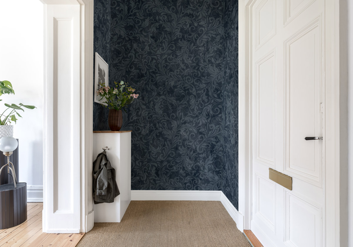 Wandbild Twining Vines - Navy