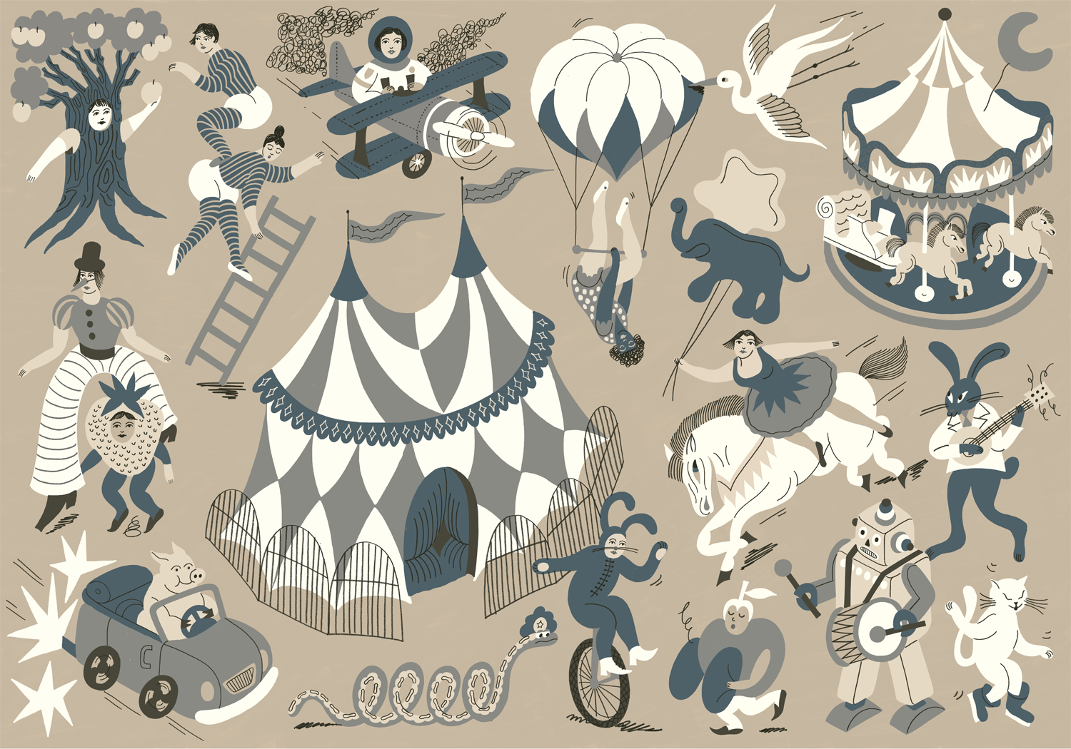 Wandbild Magic Circus - Sandy