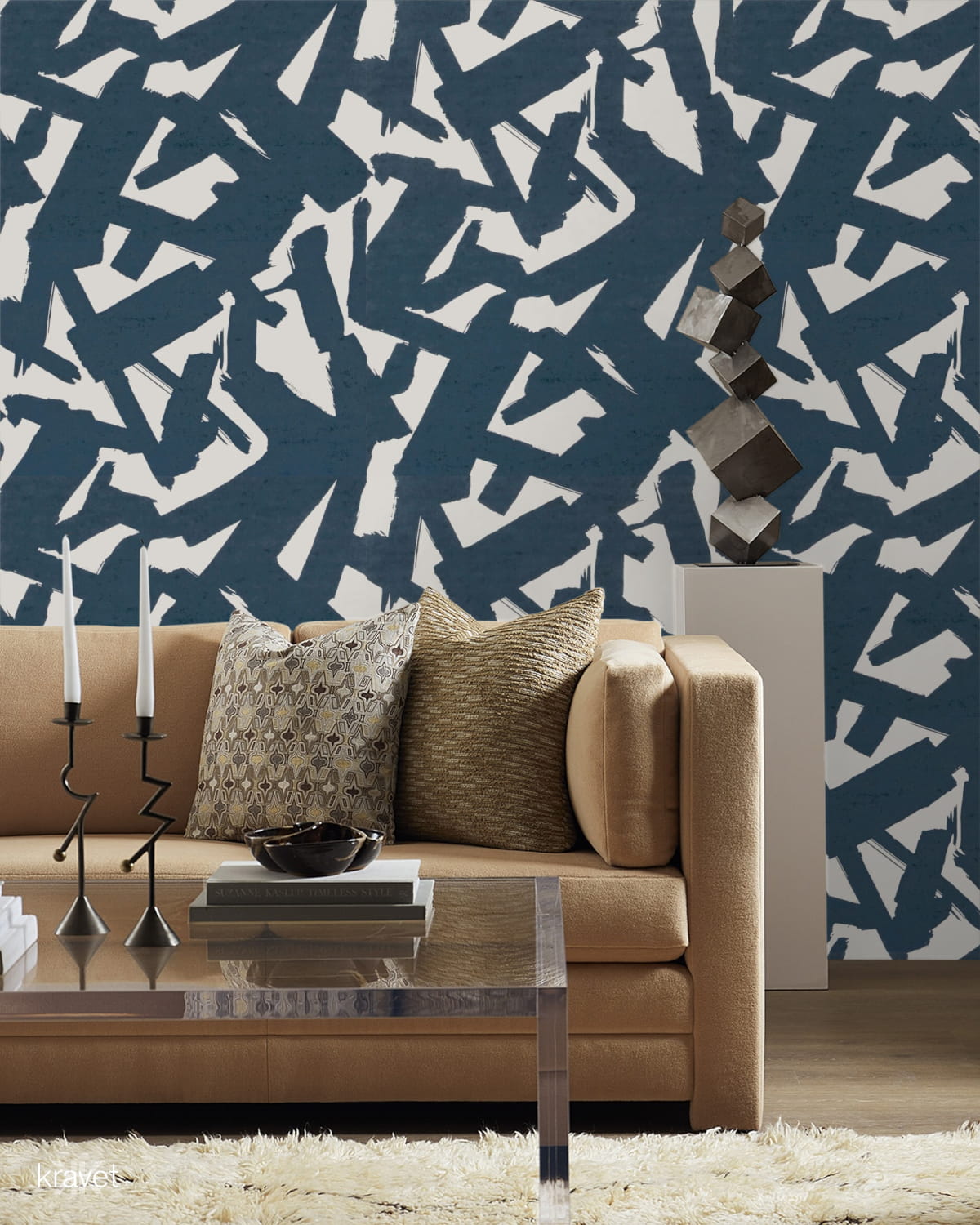 Tapete Bold Lines - Indigo