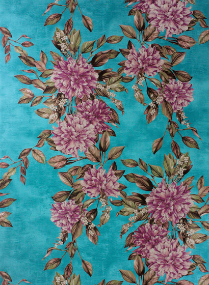 Tapete Rhodora - Plum/ Sepia/ Teal