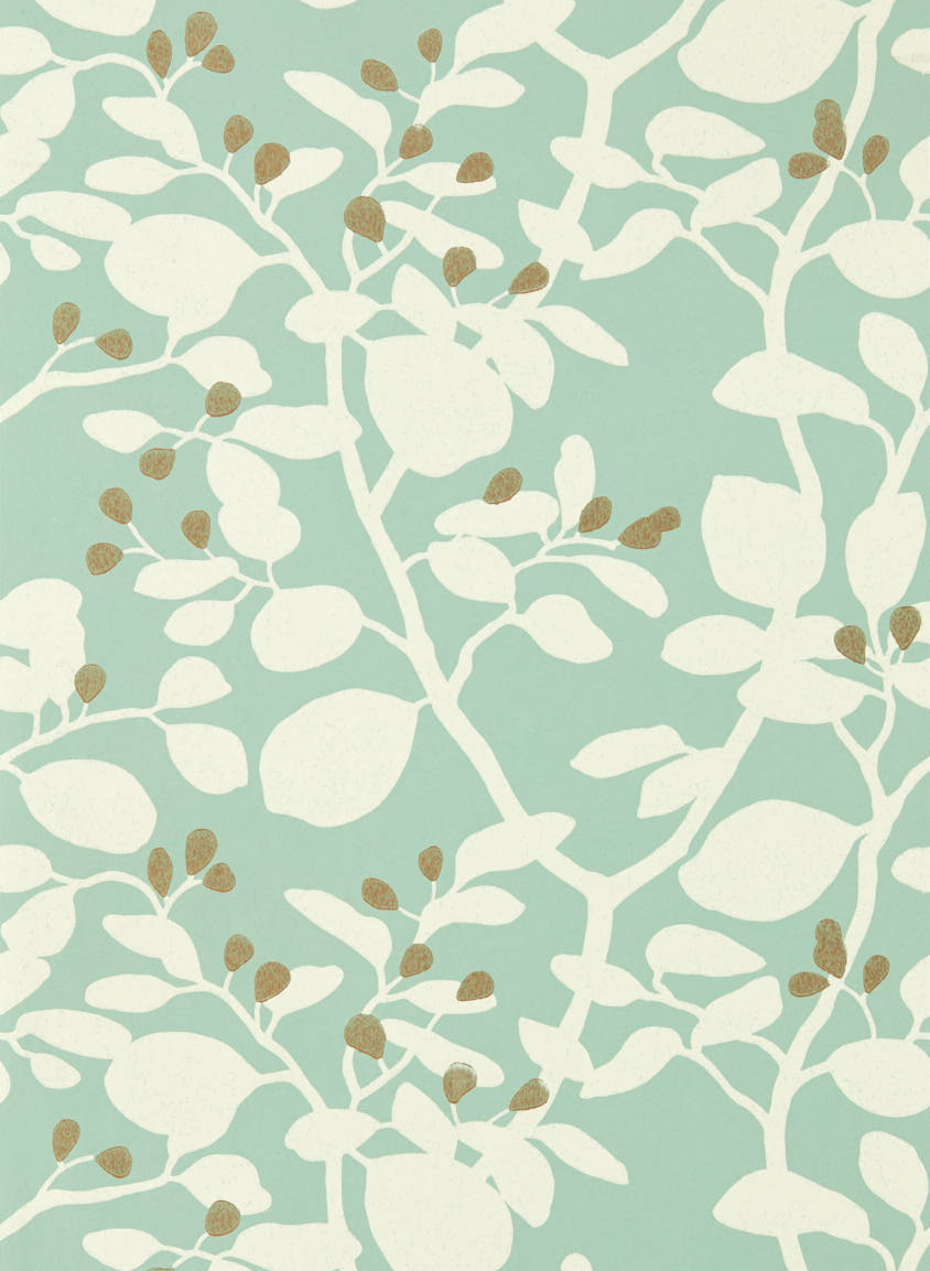 Tapete Ardisia - Succulent/ Soft Focus/ Gold