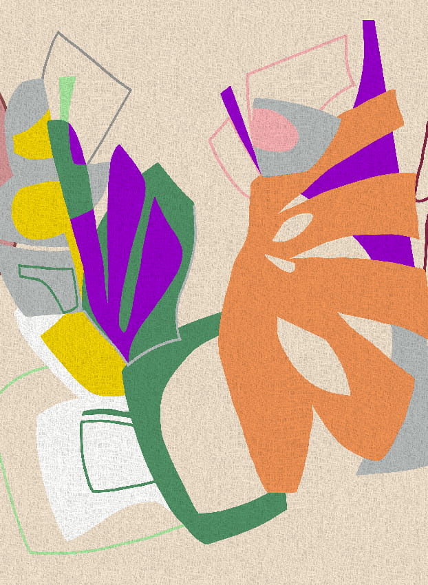 Wandbild Nizza - Orange Purple Panel 6