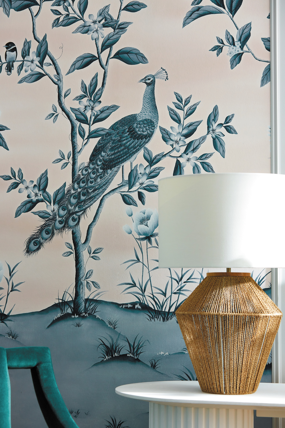 Wandbild Florence - Powder/ China Blue