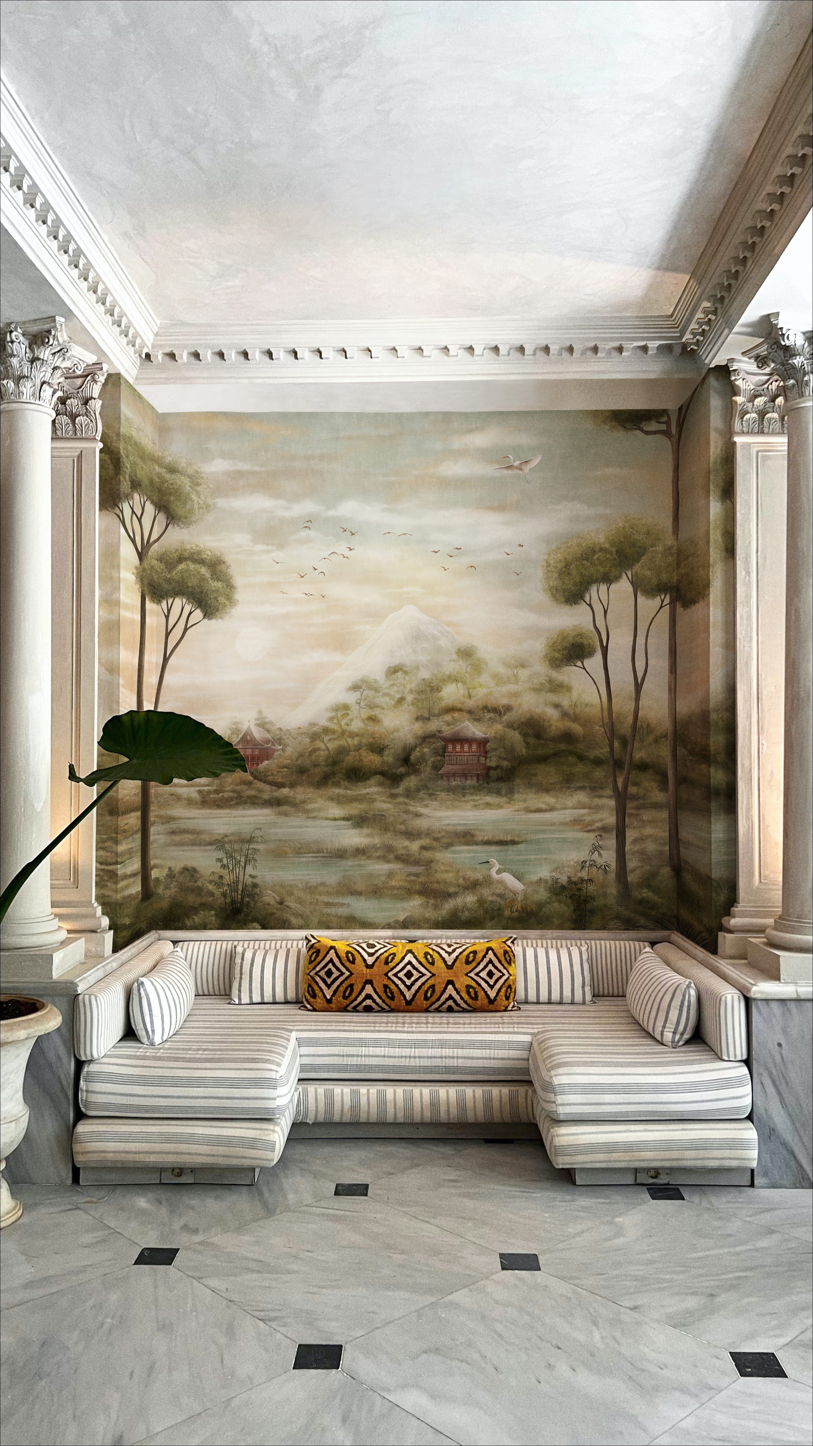 Wandbild Xi Hu Lake - Jade - Linen