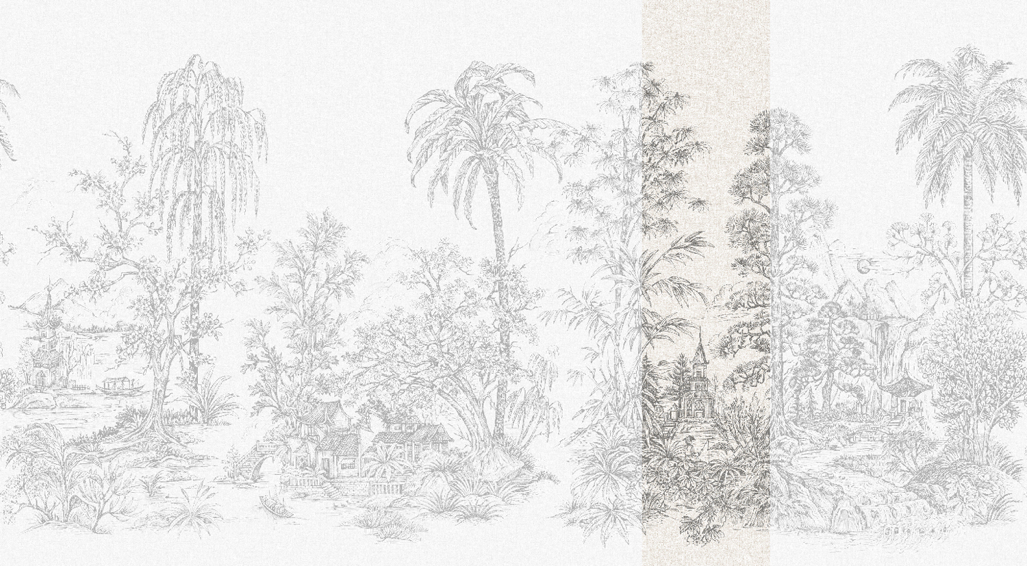 Wandbild Mandalay - White Black Panel 6