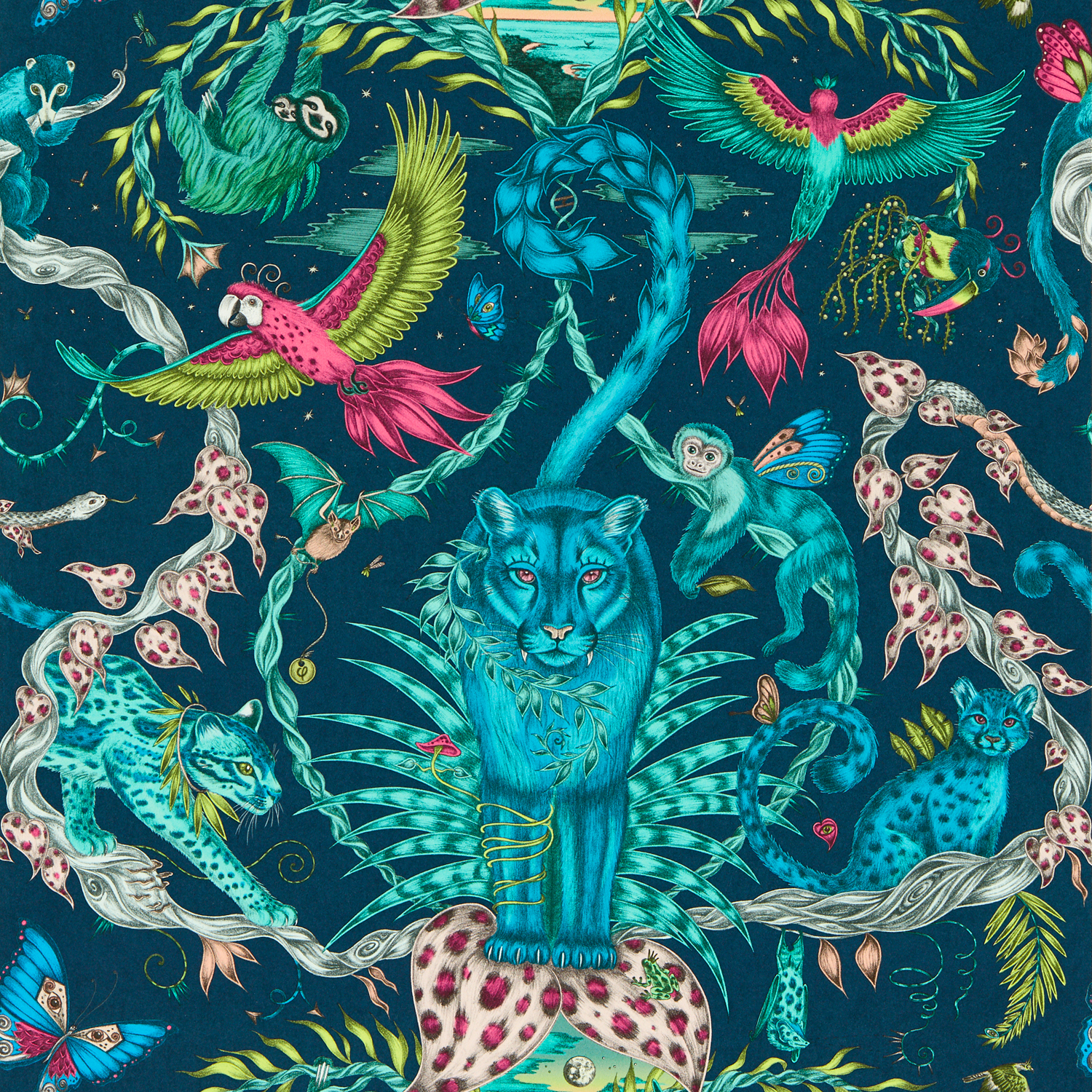 Tapete Bosque Dreams - Navy