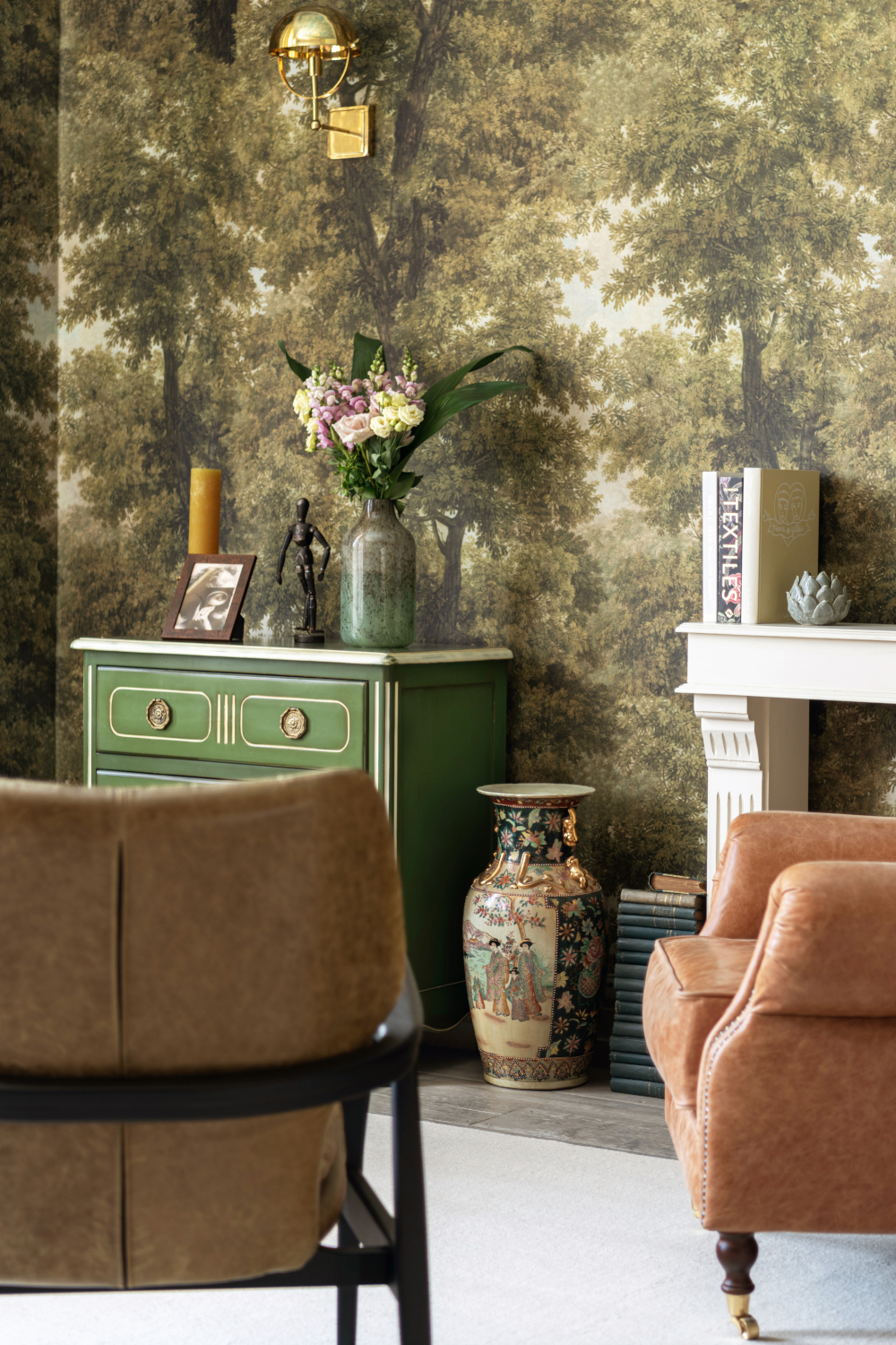 Tapete Branchy - Warm Green/ Taupe