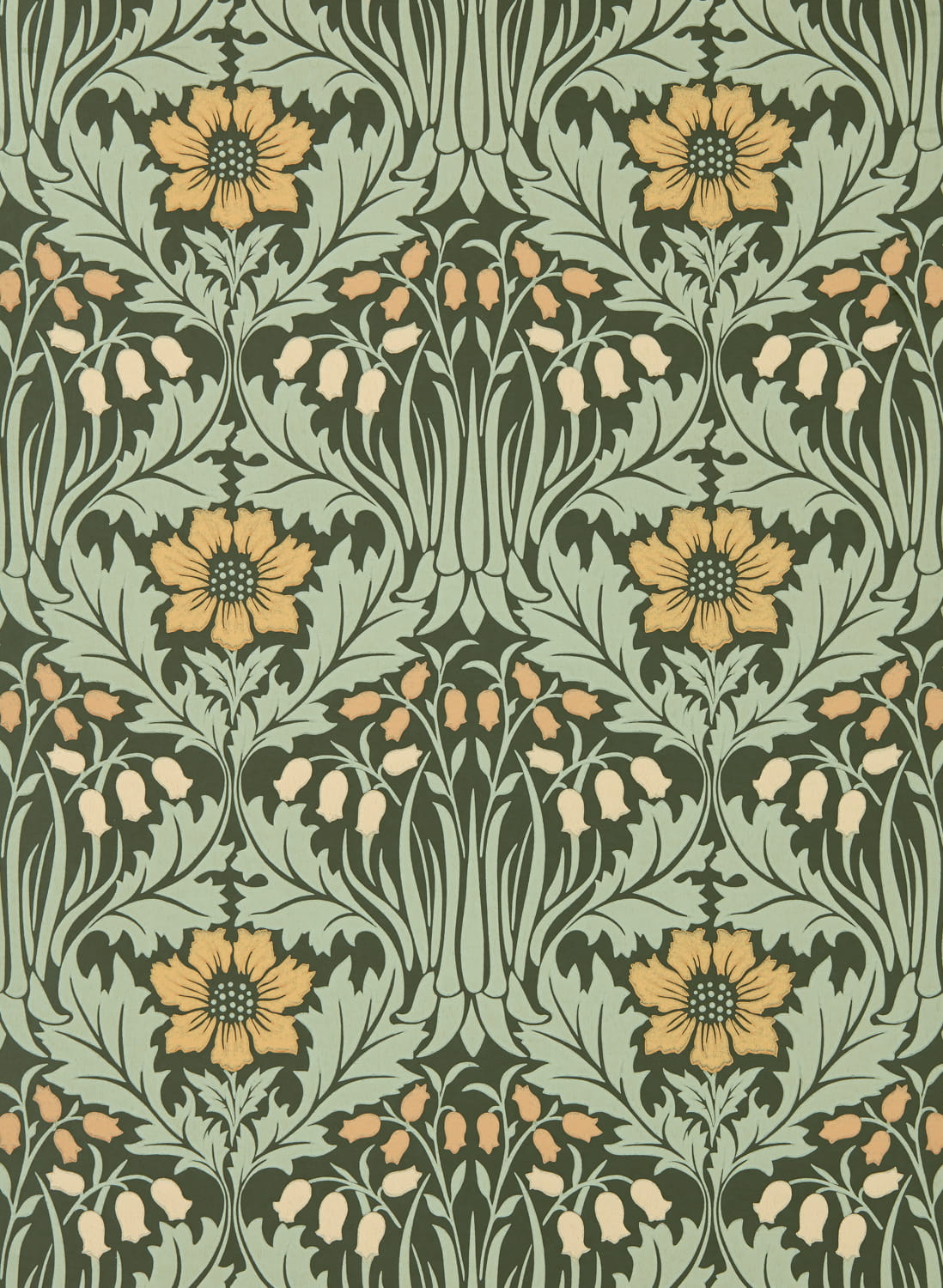 Tapete Woodbell & Anemone - Bayleaf/ Manilla