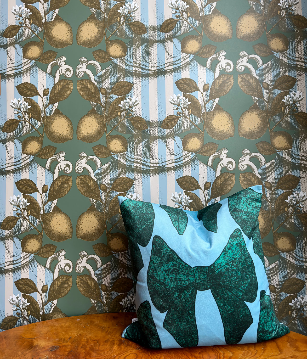 Tapete Limoncello Stripes - Green/ Blue