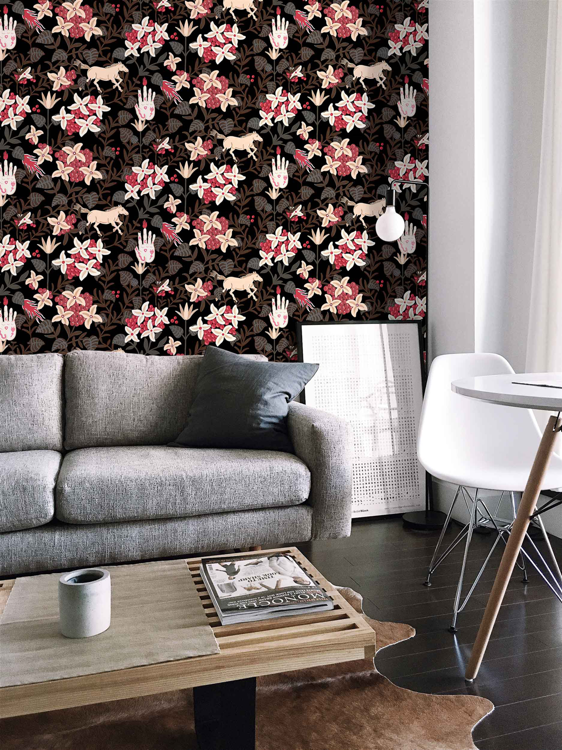 Tapete Neo-Flowery - Black