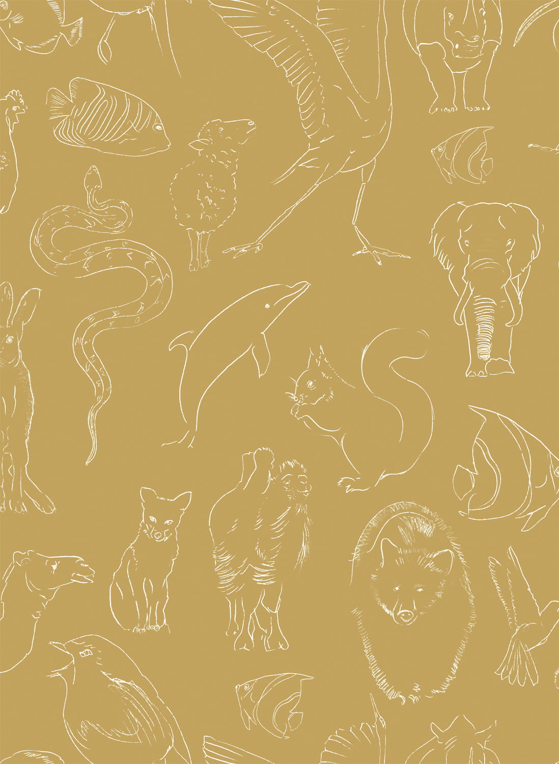 Tapete Zoology - Curry