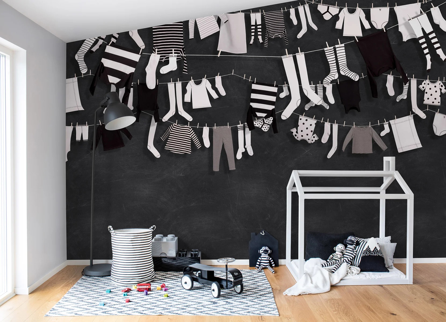Wandbild Laundry Day - Black