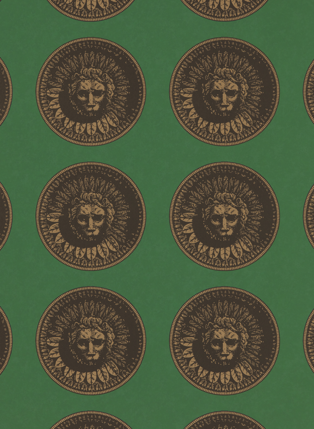 Tapete Medallion - Malachite/ Gold