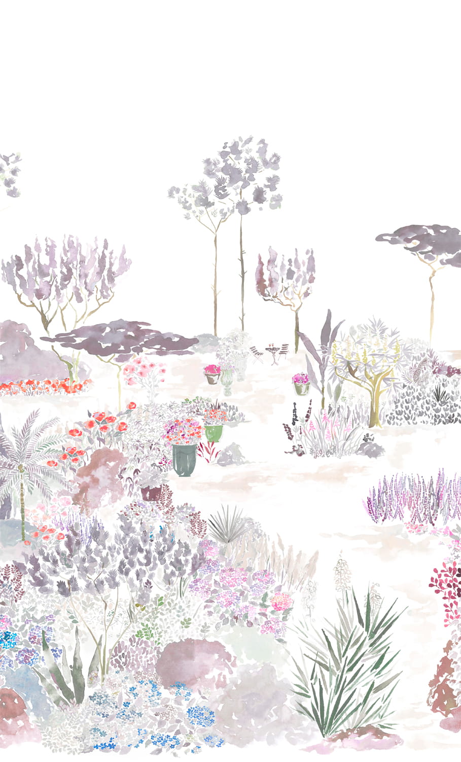 Wandbild Jardin de France - Gris Rose Panel A
