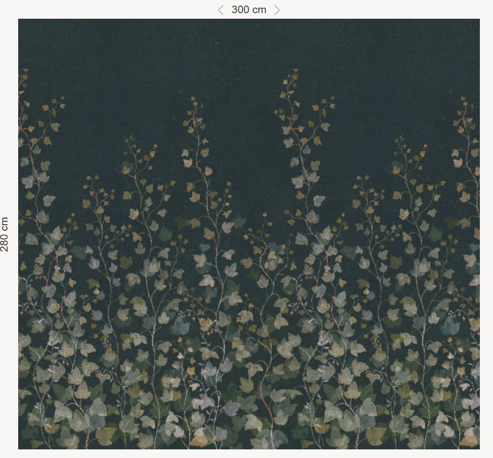 Wandbild Ivy - Midnight & Blue
