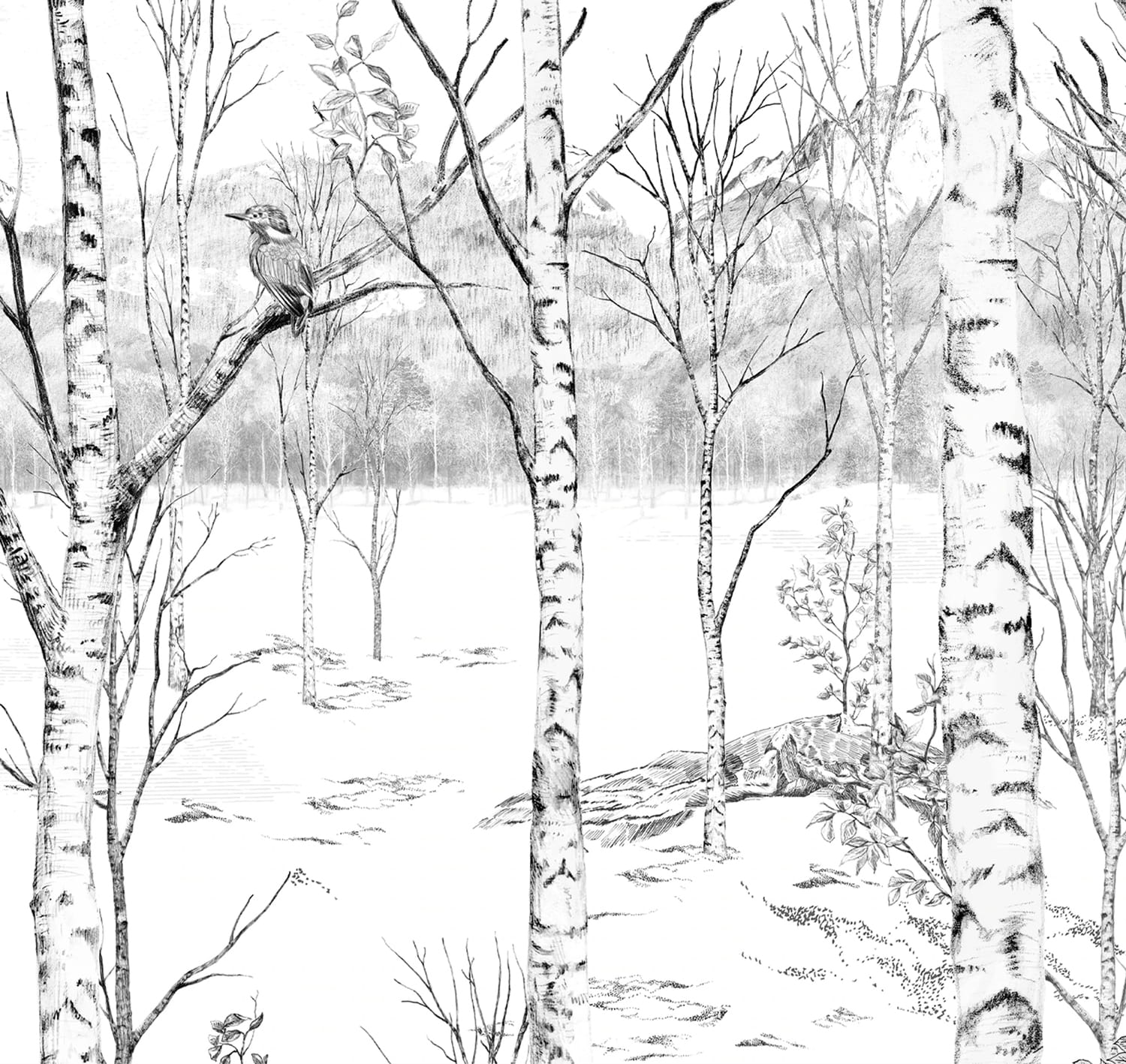 Wandbild Nunavut Grisaille - Panel A