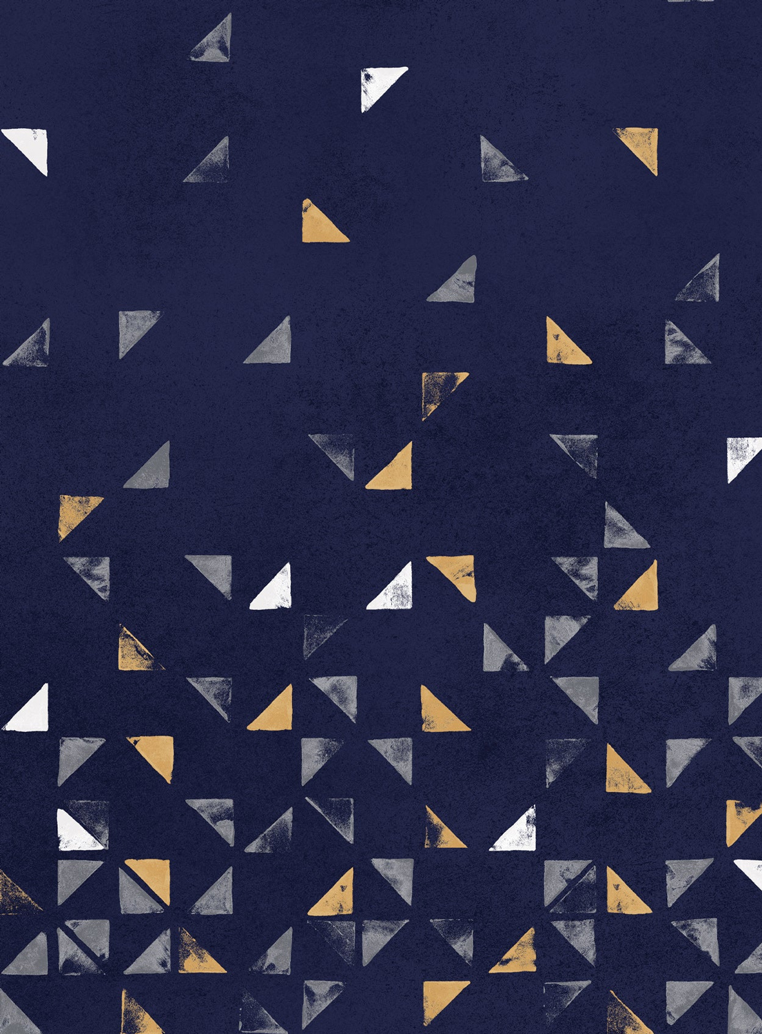 Papier peint panoramique Tangram Bleu Nuit - Panel A