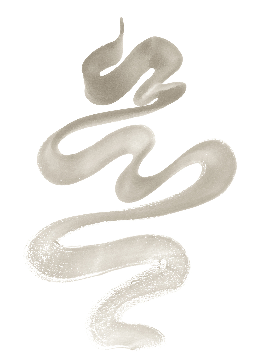 Wandbild Stroke - Sand