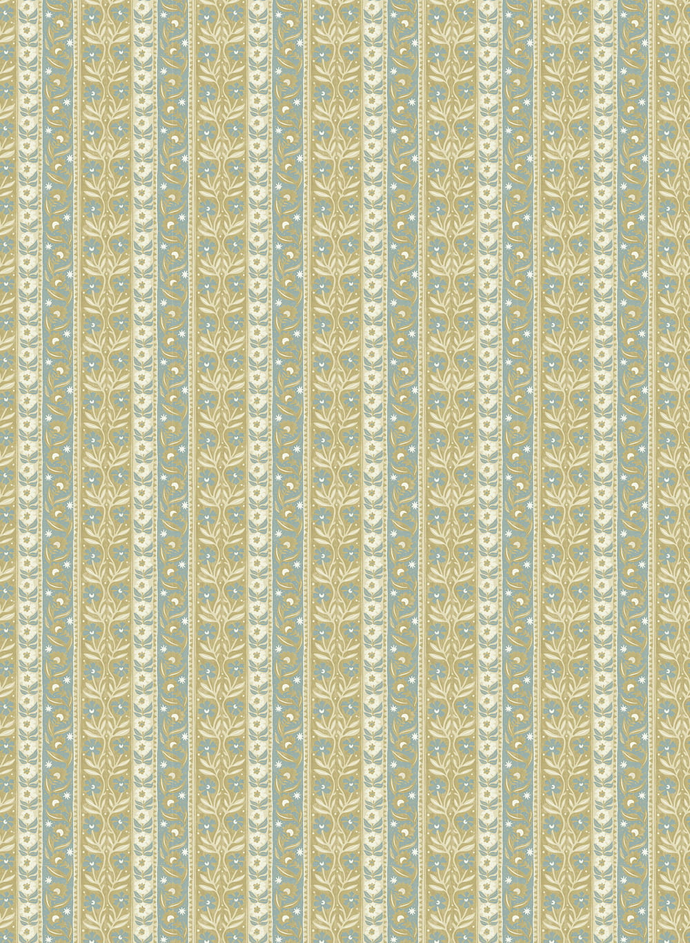 Papier peint Arber Stripe - Yellow and Aqua