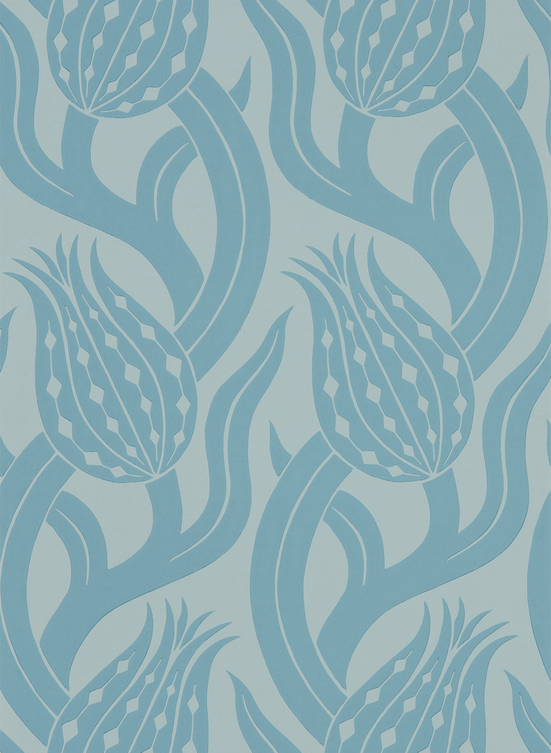 Tapete Persian Tulip - Blue/ Stone