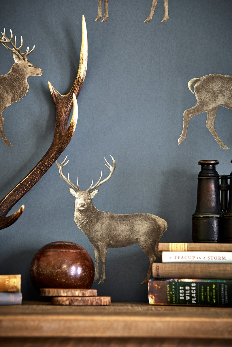 Tapete Evesham Deer - Indigo