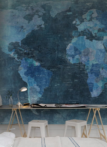 Wandbild World Map