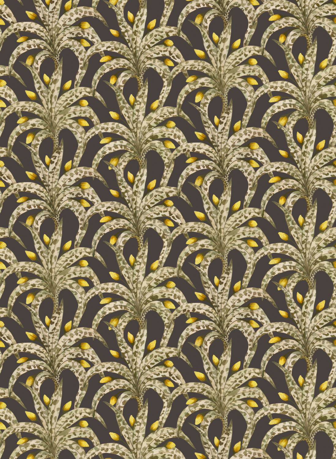 Tapete Afrika Damask - Onyx & Citrine
