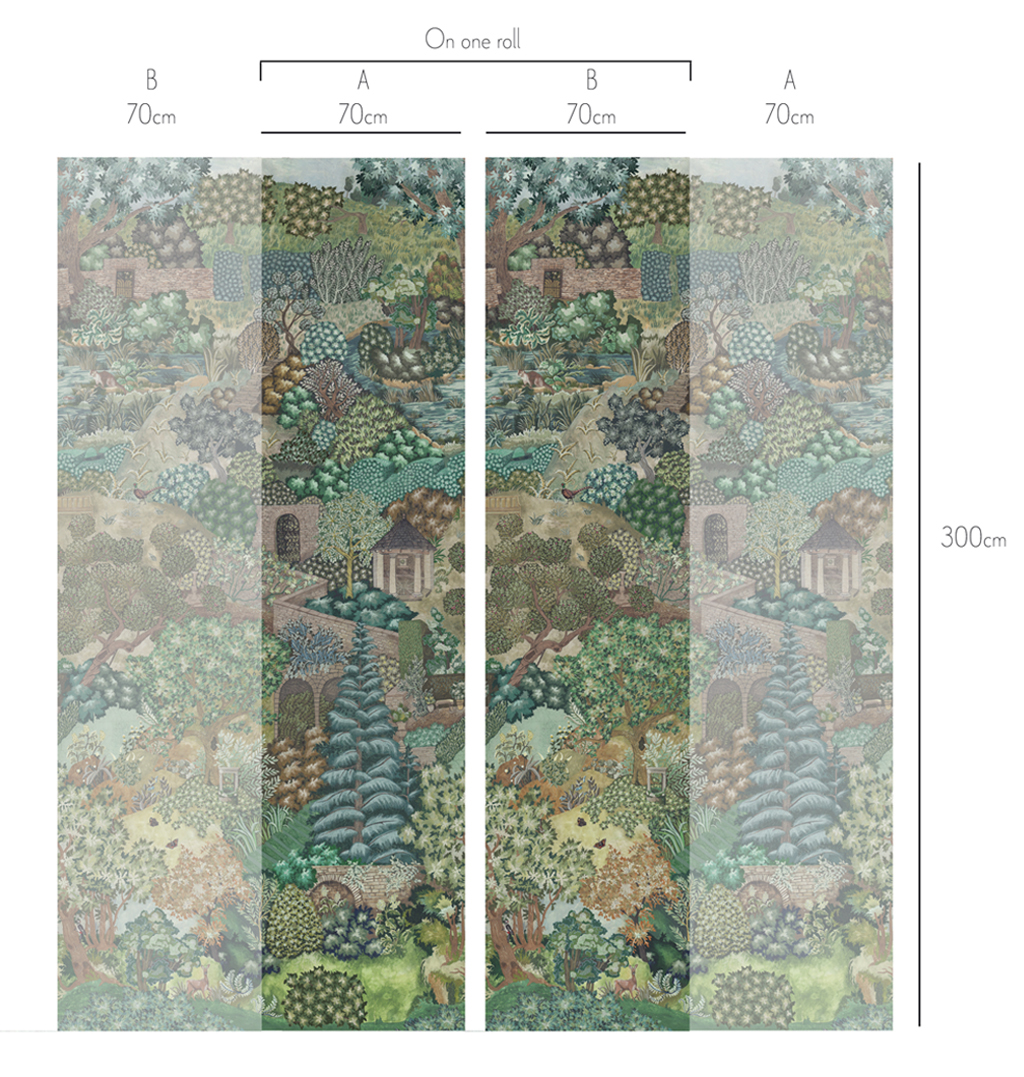 Wandbild Miserden Mural - green