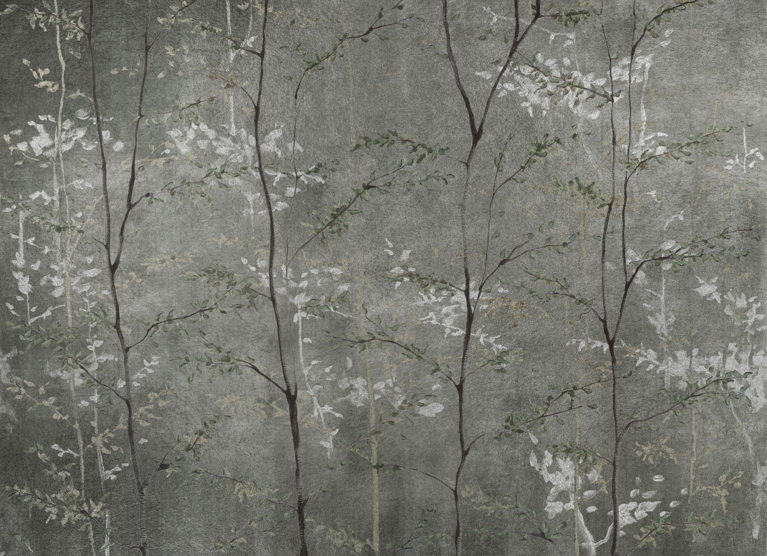 Wandbild Woods - Extra Silver