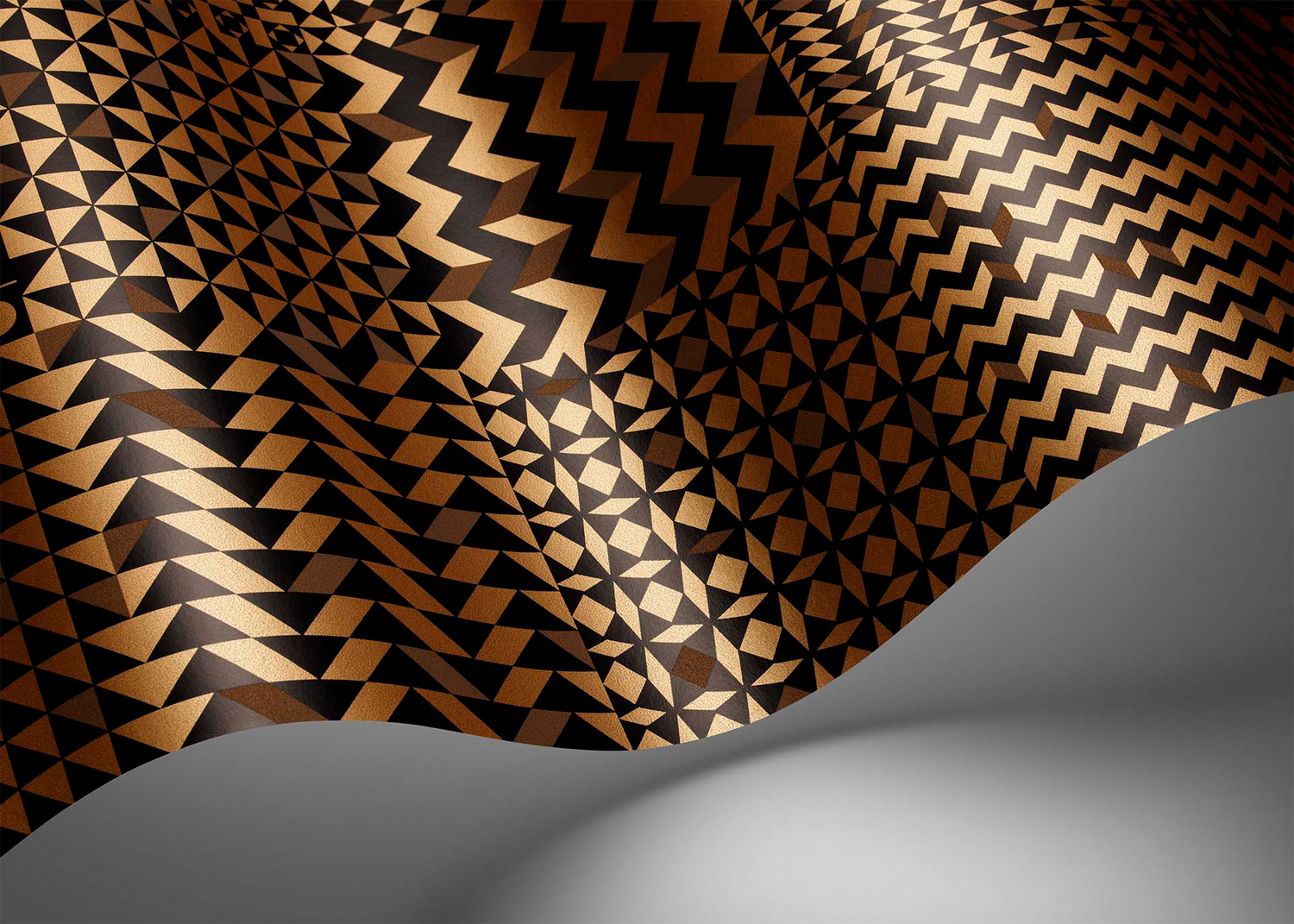 Tapete Geometrico - Black/ Gold
