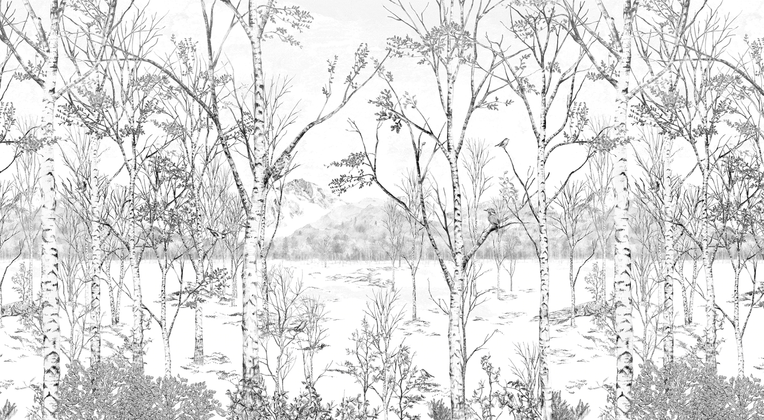 Wandbild Nunavut Grisaille - Panel A