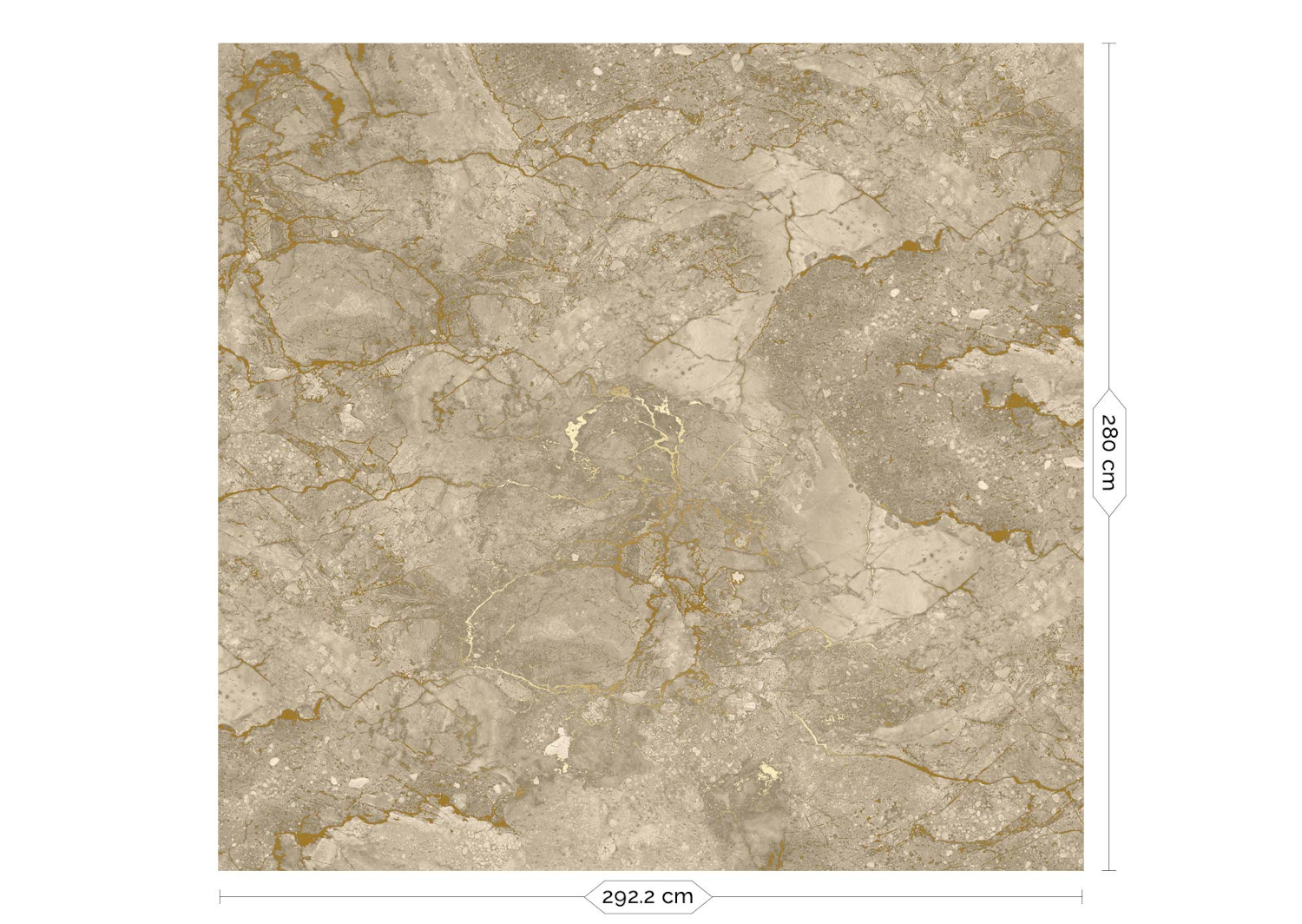 Wandbild Marble Beige Uyterlinde - 292 cm
