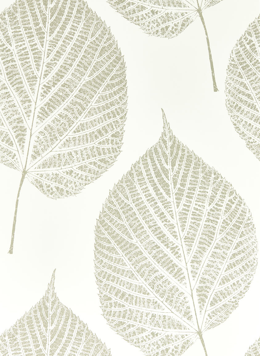 Tapete Leaf - Chalk/ Silver