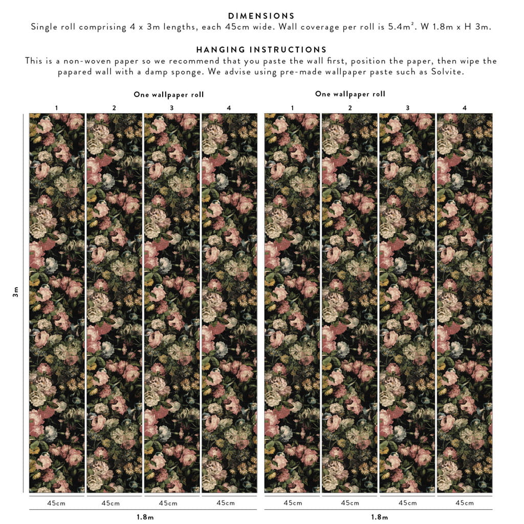 Tapete Midnight Garden - Multi