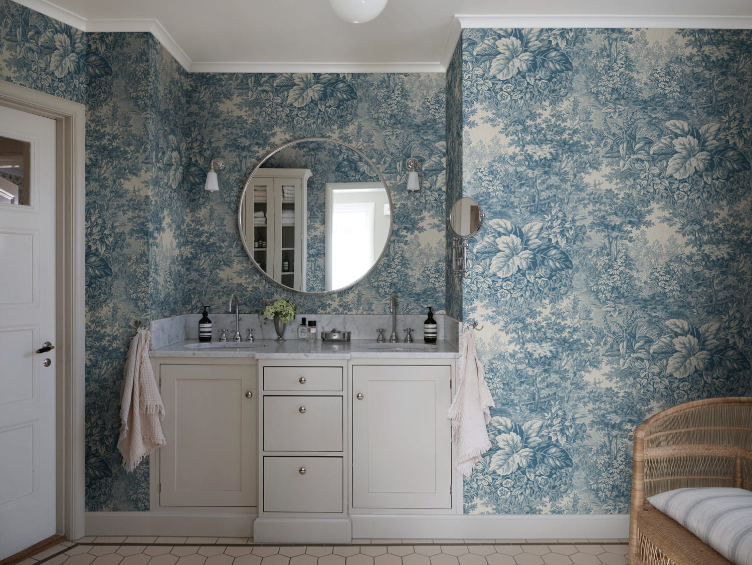 Wandbild Forest Toile - Blue
